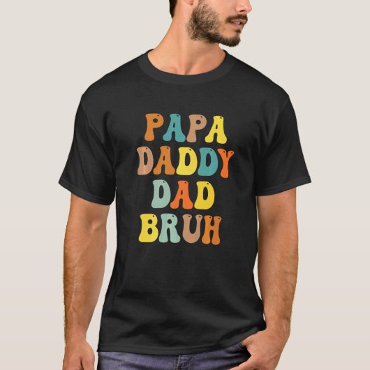 Retro Dad Transition Papa Dada papa Papa Bruh Fath T-shirt (Voorkant)