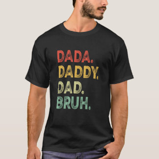 Retro Dada Papa Bruh Bruh Vaders Dag  Fath T-shirt