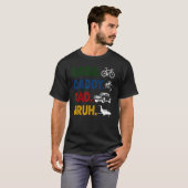 Retro Dada papa Papa Bruh Vaderdag Motorfiets T-shirt (Voorkant volledig)