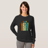 Retro  Daddy Cat Vaderdag T-shirt (Voorkant volledig)