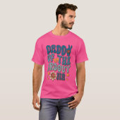 Retro Daddy van Groovy One Vaderdag 1st Birthda T-shirt (Voorkant volledig)