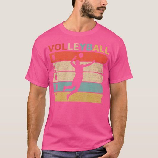 Retro  Daddy Volleybal Dadfather's Day G T-shirt (Voorkant)