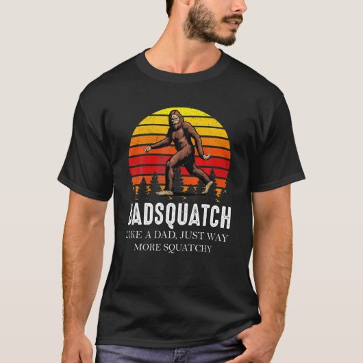 Retro Dadsquatch Bigfoot Squatchy Sasquatch T-shirt (Voorkant)