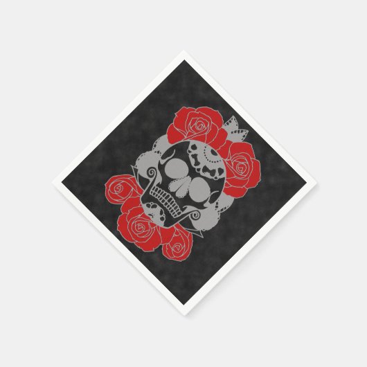 Retro Dag van de Dode Grunge Sugar Skull Servetten (Hoek)