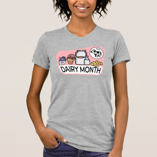 Retro Dairy Maand T-shirt (Voorkant)