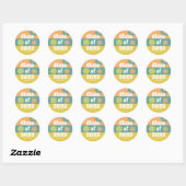 Retro Daisies Afstuderen Class of 2023 Ronde Sticker (Vel)