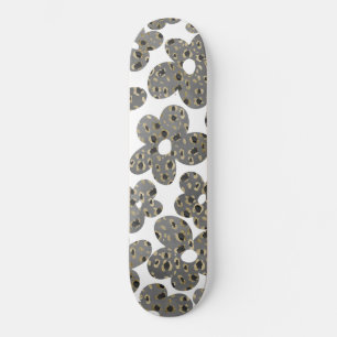 Retro Daisies Animal Print Glam #1 #retro #flower Persoonlijk Skateboard