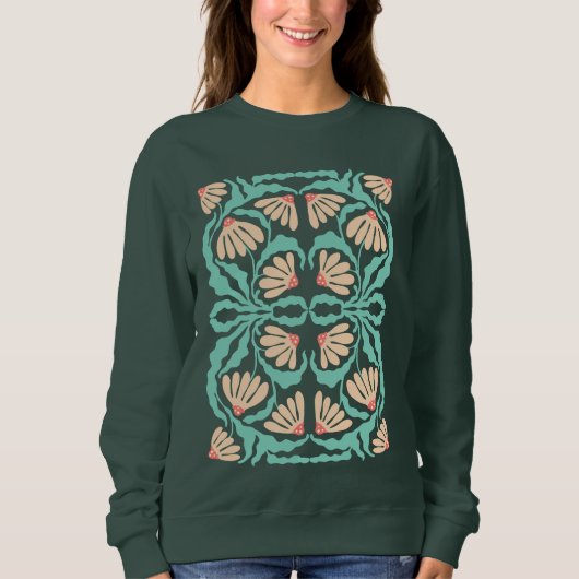 Retro Daisies Birth Flower April Trui (Voorkant)