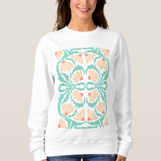 Retro Daisies Birth Flower April Trui (Voorkant)