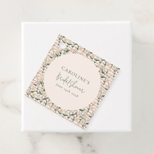 Retro Daisies Bloemen Groen Vrijgezellenfeest Aang Bedankjes Labels (In situ)