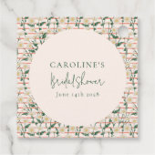 Retro Daisies Bloemen Groen Vrijgezellenfeest Aang Bedankjes Labels (Achterkant)