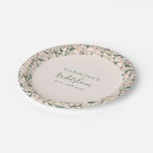 Retro Daisies Bloemen Groen Vrijgezellenfeest Aang Papieren Bordje (Gekanteld)