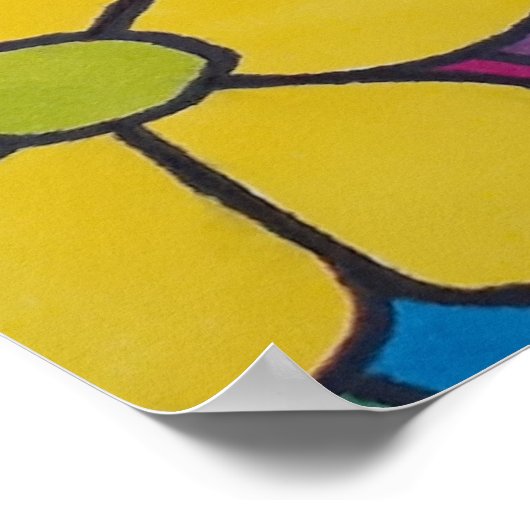 Retro Daisies Colorful Print (Hoek)