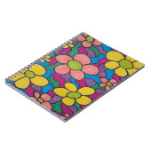 Retro Daisies Colorful Print Notitieboek (Linkerzijde)