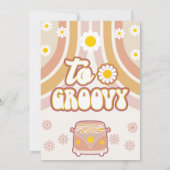 Retro Daisies Combi Two Groovy 2e verjaardag Kaart (Achterkant)