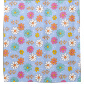 Retro Daisies Douchegordijn (Voorkant)