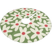 Retro Daisies Floral-kerstpatroon Kerstboom Rok (Gekanteld)