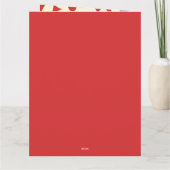 Retro Daisies Floral Pattern Red en Cream Kaart (Achterkant)