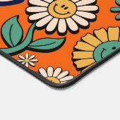 Retro Daisies Groovy 70s Good Vibes Naam Script Bureaumat (Hoek)