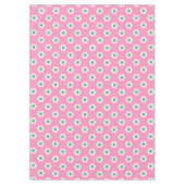 Retro Daisies Pink en Green Tafelkleed (Voorkant)