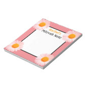 Retro Daisies Pink Girl's Mitzvah Notes Notitieblo Notitieblok (Linkerzijde)