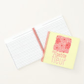Retro Daisies Spring Flowers French Quote Notitieboek (Binnen)