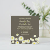 Retro Daisies Wedding Invitations/Duizelige kleur Kaart (Staand voorkant)