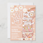 Retro Daisy 10e Verjaardagsuitnodiging Kaart (Voorkant)