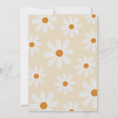 Retro Daisy 2de verjaardag Uitnodigingen (Achterkant)
