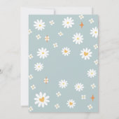 Retro Daisy 3de verjaardagsuitnodiging Kaart (Achterkant)