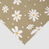 Retro Daisy 70s Groene Floral  ontkoppeling Tissuepapier (Detail)