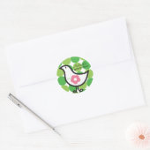 Retro Daisy Baby Chick Bird Whimsical Cute Stippen Ronde Sticker (Envelop)