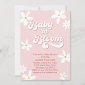 Retro Daisy Baby shower Baby in bloei Kaart (Voorkant)