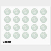 Retro Daisy Baby shower Classic Round Sticker (Vel)