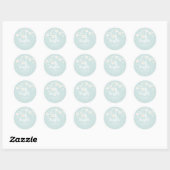 Retro Daisy Baby shower Classic Round Sticker (Vel)