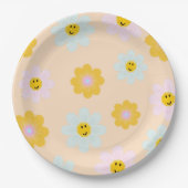 Retro Daisy Birthday Custom Paper Bord (Voorkant)