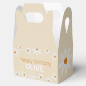 Retro Daisy Birthday Favor Box Bedankdoosjes (Geopend)