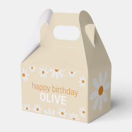 Retro Daisy Birthday Favor Box Bedankdoosjes