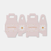 Retro Daisy Birthday Favor Box Bedankdoosjes (Uitgevouwen)