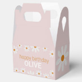 Retro Daisy Birthday Favor Box Bedankdoosjes (Geopend)