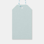 Retro Daisy blauwe boho bedank kaartjes Cadeaulabel (Achterkant)