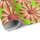 Retro Daisy Bloem Bloemen Lente Zomertuin Cadeaupapier (Rol Hoek)