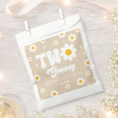 Retro Daisy Bloem Twee Groovy 2e Verjaardagsfeest Bedankzakje (Geknipt)