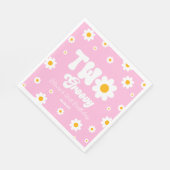 Retro Daisy Bloem Twee Groovy 2e Verjaardagsfeest Servet (Hoek)