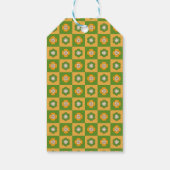 Retro Daisy Bloemen Geruite Verjaardag Dank u Cadeaulabel (Achterkant)