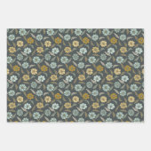 Retro Daisy & Bloemen Inpakpapier Vel (Voorkant 2)