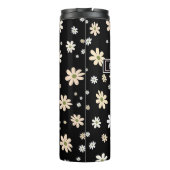 Retro Daisy Bloemen Patroon Boho gepersonaliseerd Thermosbeker (Achterkant)