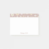 Retro Daisy Bloemen Patroon Gepersonaliseerd Post-it® Notes (Voorkant)