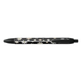 Retro Daisy Bloemen Patroon Gepersonaliseerd Zwarte Inkt Pen (Achterkant)