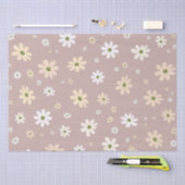Retro Daisy Bloemenpatroon Boho Decoratief Tissuepapier (Craft)